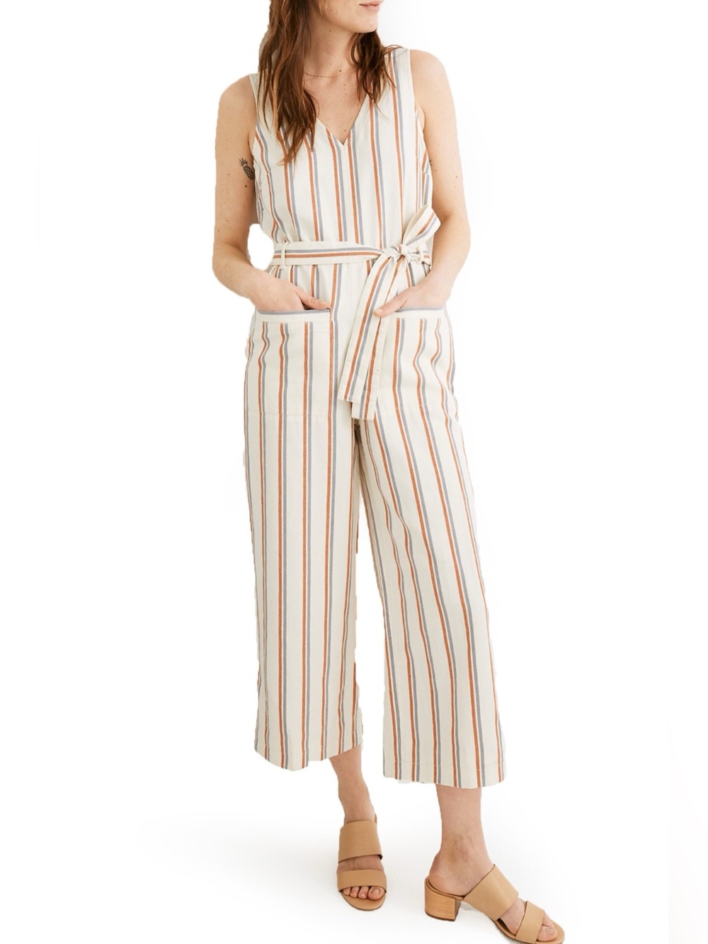 Madewell Striped Pull-on Jumpsuit